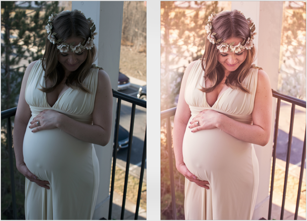 Before and after editing example 1