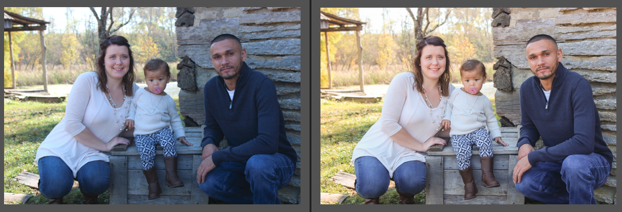 Before and after editing example 2